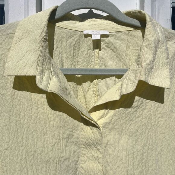 COS Cotton Crinkle Button Down Blouse - Picture 6 of 10